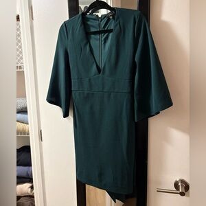Lulu's Deep Green Long Sleeve Dress